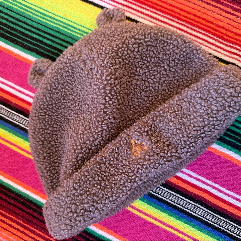GAP Baby Sherpa Bear Hat - Fuzzy Brown Hat with Ears
